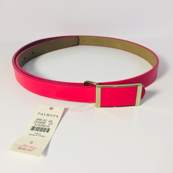 Talbots Pink Leather Belt - Picture 1 of 1